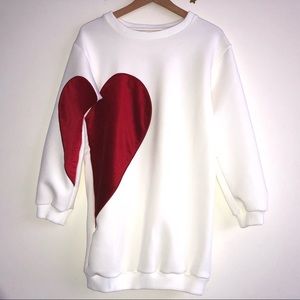 Cosplay Oversized Heartbreaker Sweatshirt Dress